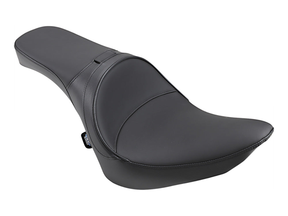 Predator 2up Dual Seat - Smooth Solar Leather Black. Fits Softail 1984-1999. Can Option a Backrest.