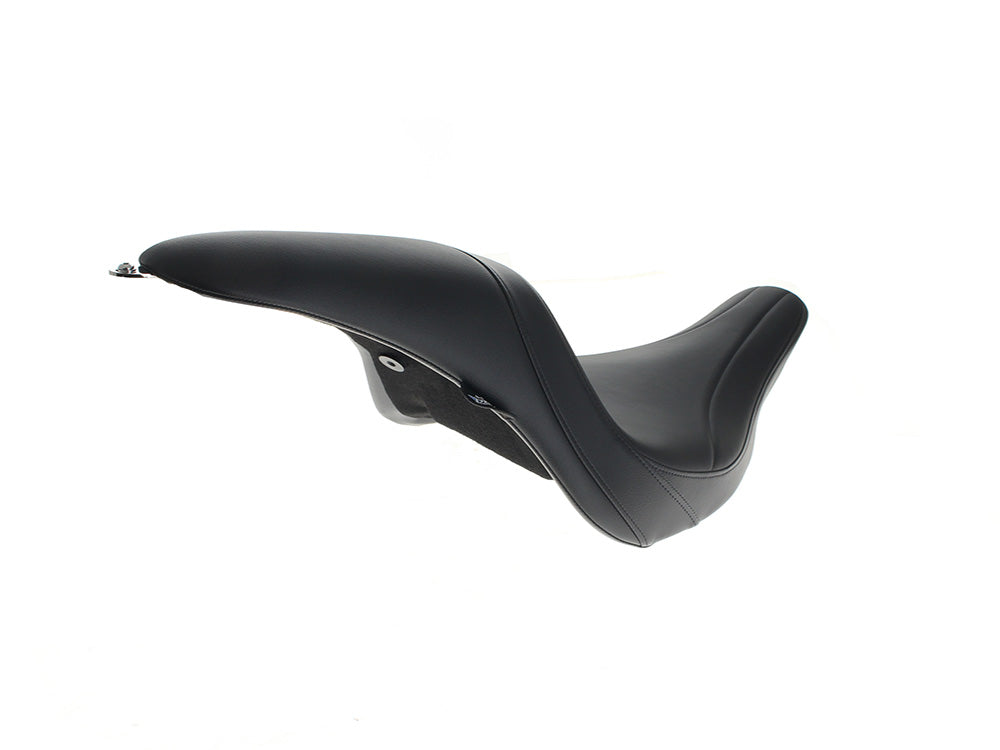Predator Dual Seat - Smooth Solar Leather Black. Fits Softail Breakout 2013-2017