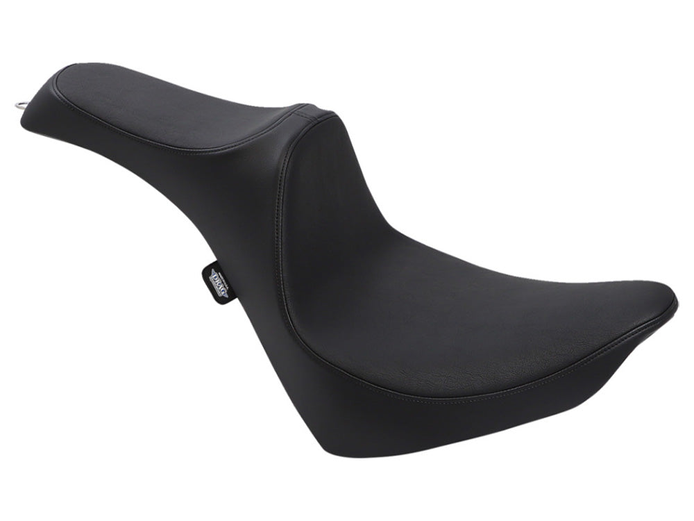 Predator 3 Dual Seat - Smooth Black. Fits Softail Deluxe 2018-2020, Slim 2018-2021, Standard 2020-2024 & Street Bob & Heritage Classic 2018up
