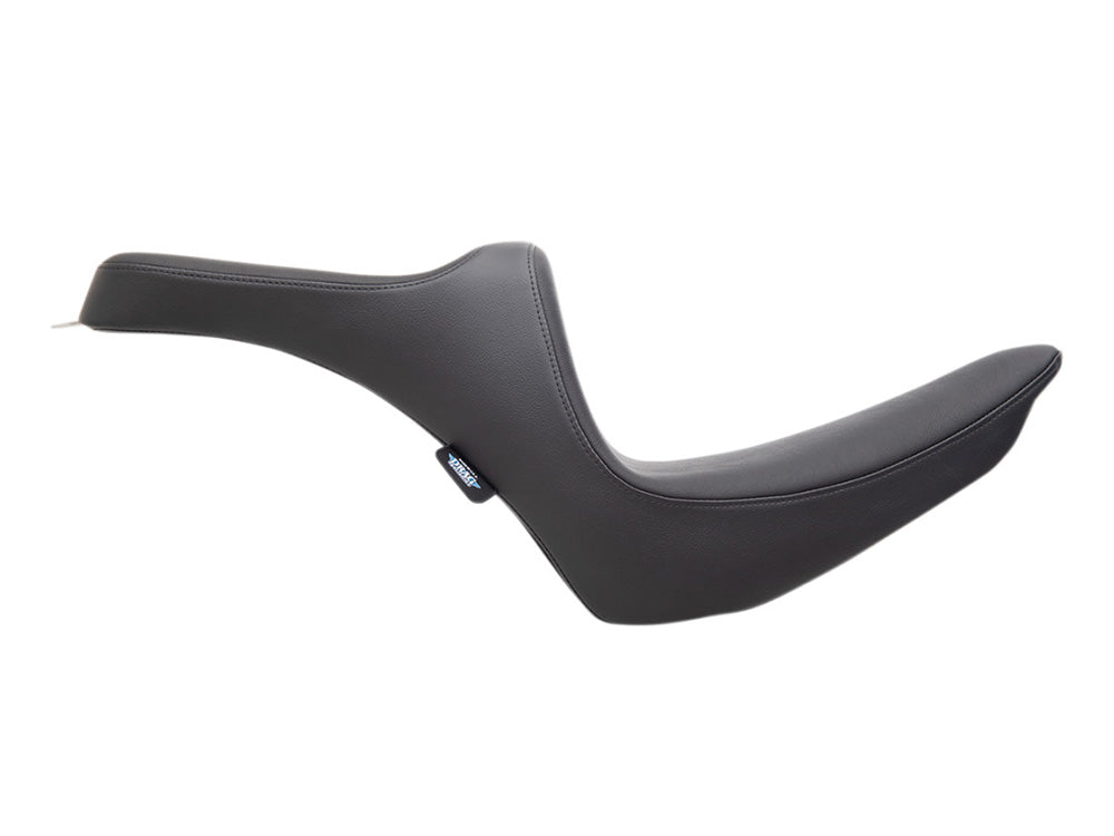 Predator Dual Seat - Smooth Black. Fits Softail 2000-2017 with 130 or 150 OEM Rear Tyre