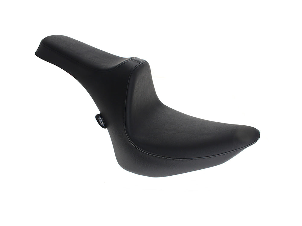 Predator 3 Dual Seat - Smooth Black. Fits Softail 1984-1999