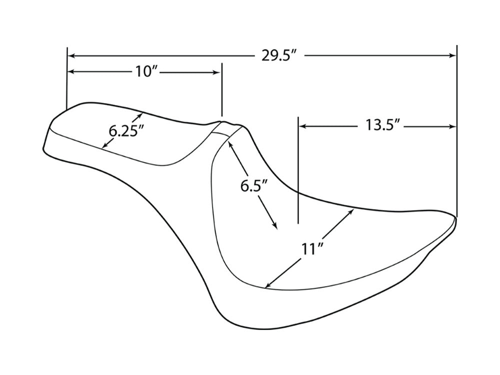 Predator 3 Dual Seat with Black Double Diamond Lattice Stitch. Fits Softail 1984-1999