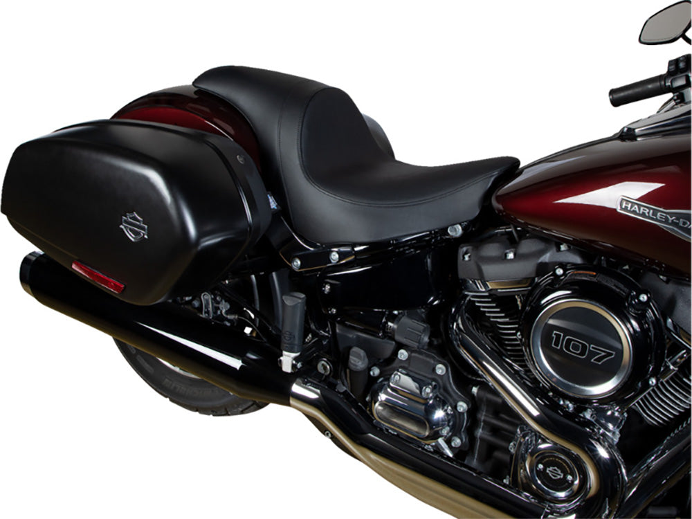 Performance Predator Dual Seat - Smooth Black. Fits Sport Glide & Low Rider 2018up, Low Rider S 2020up & Low Rider ST 2022up