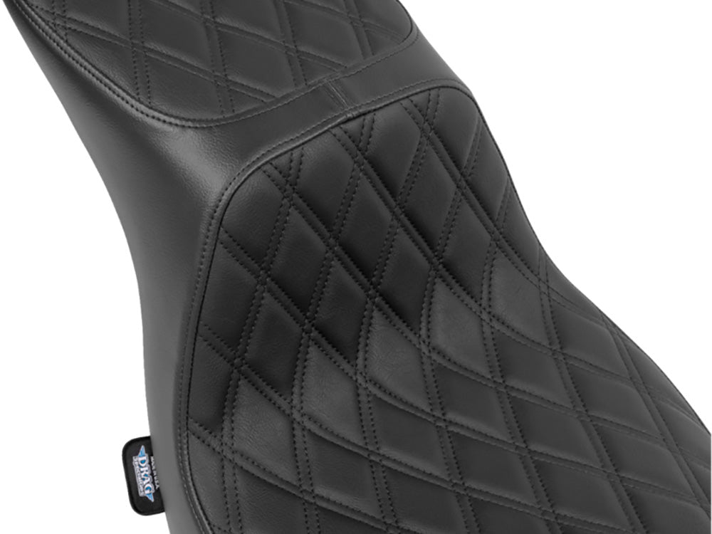 Performance Predator 2up Dual Seat with Black Double Diamond Lattice Stitch. Fits Sport Glide & Low Rider 2018up, Low Rider S 2020up & Low Rider ST 2022up