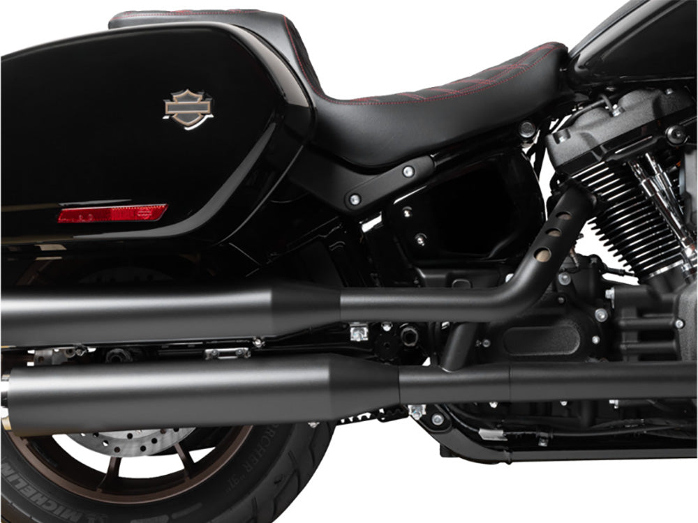 Performance Predator 2up Dual Seat with Red Double Diamond Lattice Stitch. Fits Sport Glide & Low Rider 2018up, Low Rider S 2020up & Low Rider ST 2022up