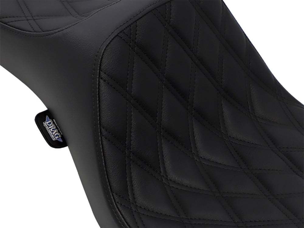 Predator 3 Dual Seat with Black Double Diamond Lattice Stitch. Fits Dyna 2006-2017