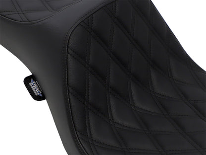 Predator 3 Dual Seat with Black Double Diamond Lattice Stitch. Fits Dyna 2006-2017