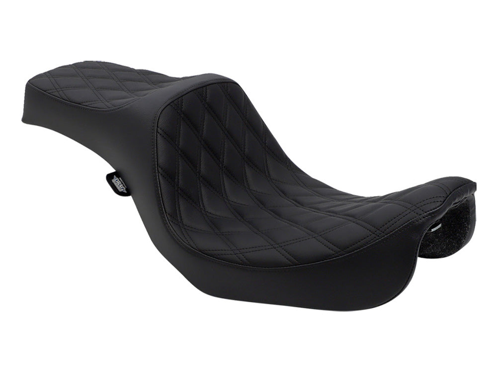 Predator 3 Dual Seat with Black Double Diamond Lattice Stitch. Fits Dyna 2006-2017
