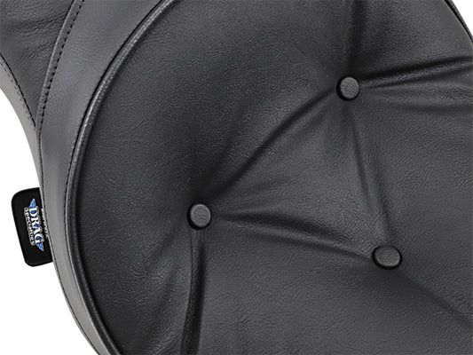 Low Profile Dual Touring Seat with Pillow Stitch. Fits Sportster 2004-2021