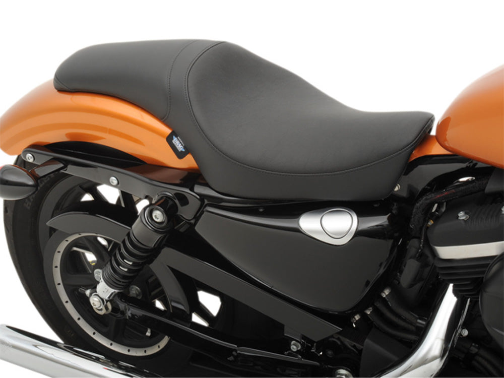 Predator Dual Seat - Smooth Black. Fits Sportster 2004-2021