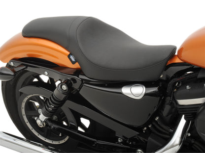 Predator Dual Seat - Smooth Black. Fits Sportster 2004-2021