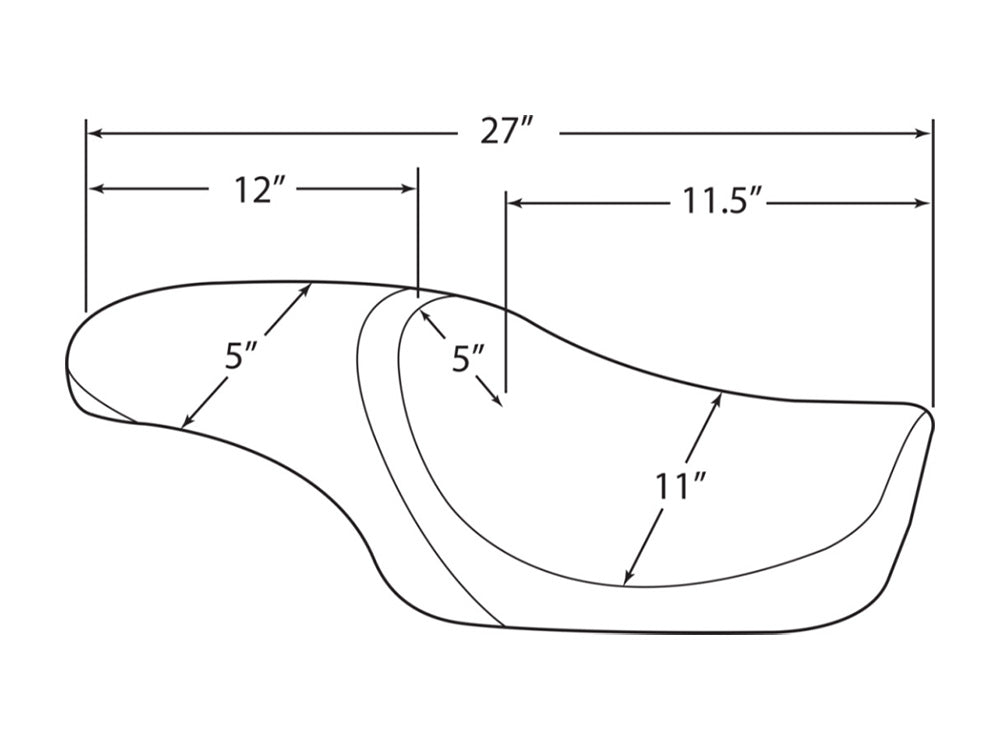 Predator Dual Seat with Black Double Diamond Lattice Stitch. Fits Sportster 2004-2021