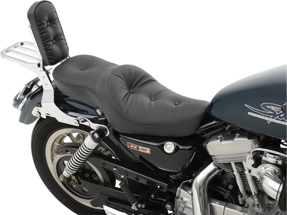 Low Profile Dual Touring Seat with Pillow Stitch. Fits Sportster 1982-2003
