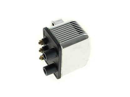 Ignition Coil - Chrome. Fits Big Twin 1970-1999 & Sportster 1971-2003 Models with Upgraded Single Fire Ignition