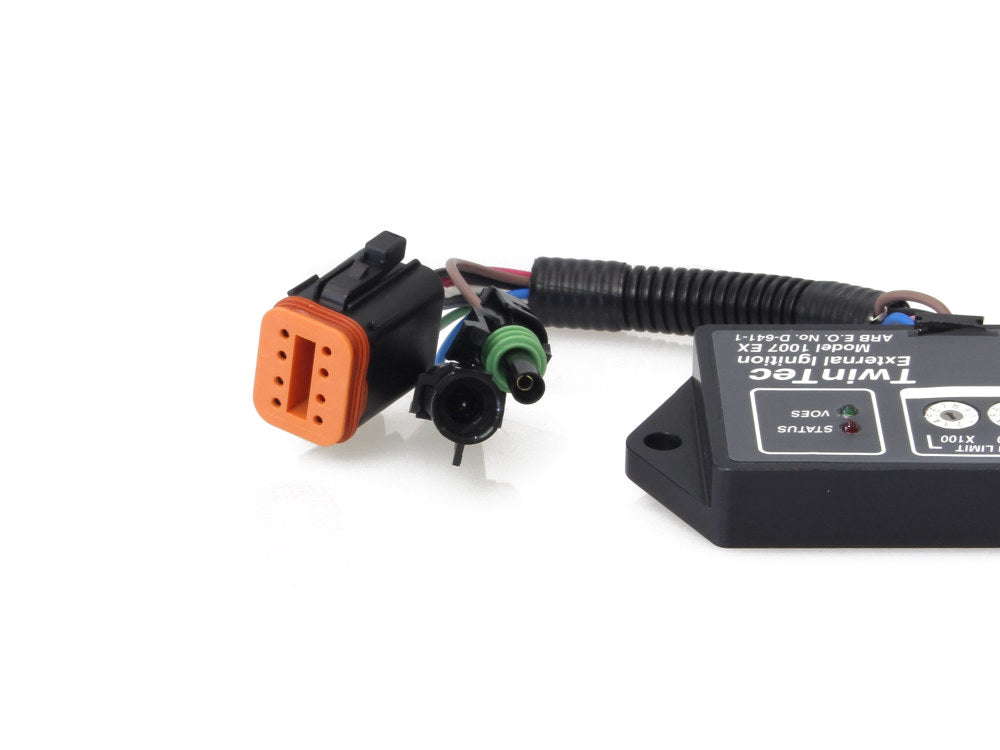 External Ignition Module with 8 Pin Rectangle Plug. Fits Evolution Big Twin 1995-1998 and Sportster 1994-1997.