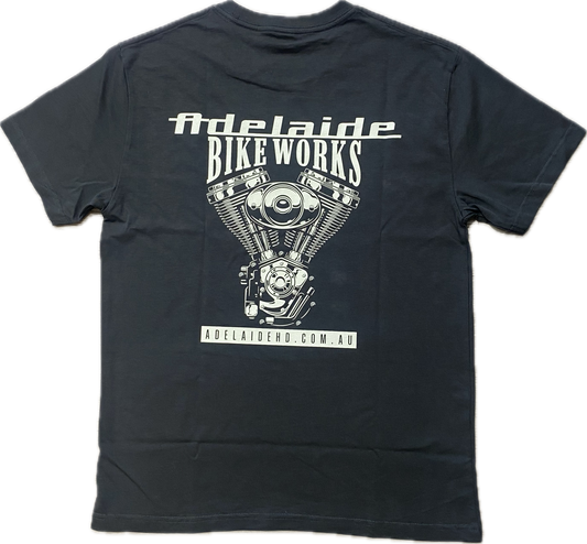 Adelaide Bike Works Engine Tee - Coal