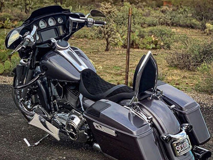 Diablo Sissy Bar Backrest - Chrome. Fits Touring 2009up.