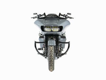 Shield Front Crashbar - Gloss Black. Fits Touring 1997-2023.