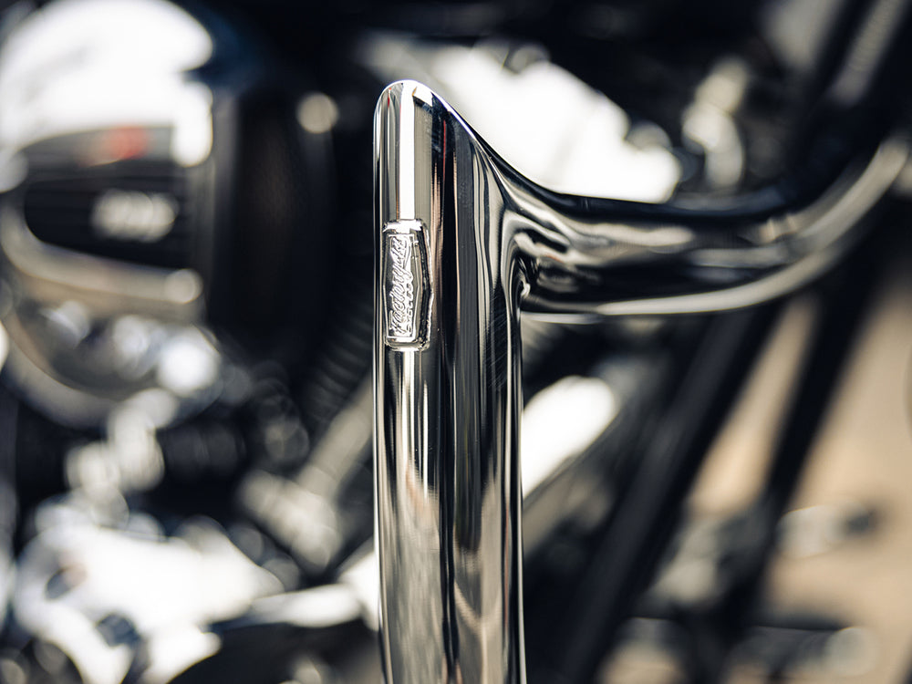 Shield Front Crashbar - Chrome. Fits Touring 1997-2023.