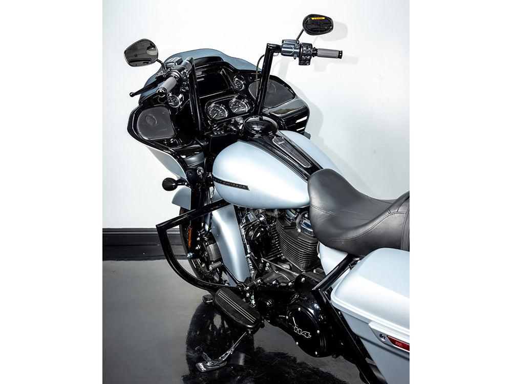 14in. x 1-1/2in. STR Miter Handlebar - Gloss Black. Fits Road Glide 2015-2023