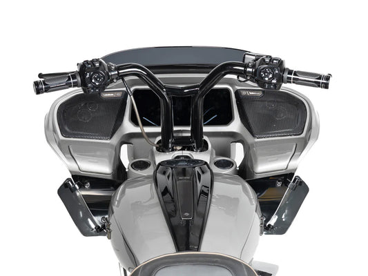 14in. x 1-1/2in. Factory Racing Straight T-Bar Handlebar - Gloss Black. Fits CVO Road Glide 2023up & Road Glide 2024up