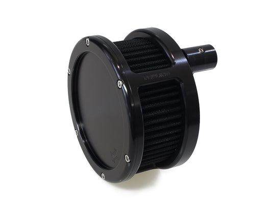 BA Air Cleaner Kit - Black with Solid Cover. Fits Touring 2017-2024 & Softail 2018-2024