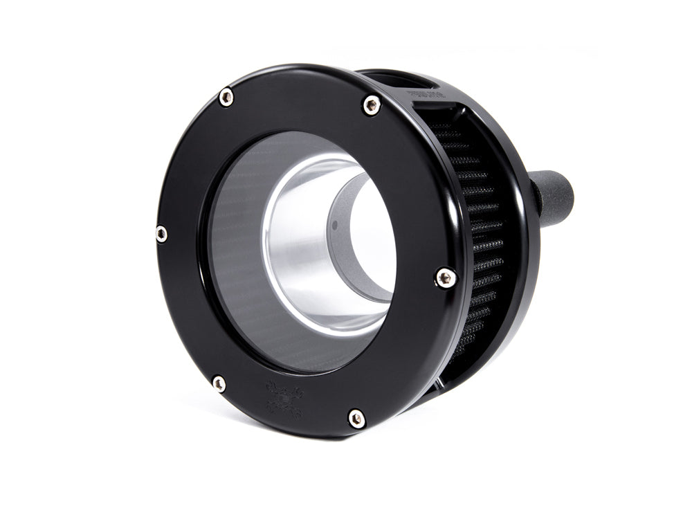 BA Air Cleaner Kit - Black with Clear Cover. Fits Touring 2017-2024 & Softail 2018-2024