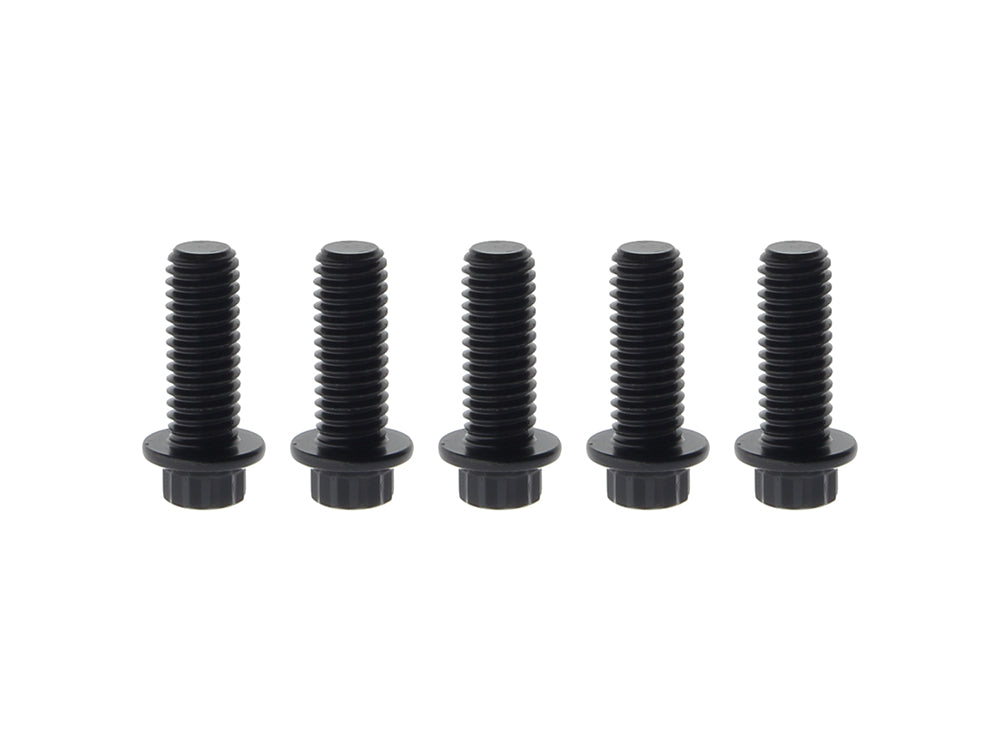 Rear Disc Rotor Bolts - Black 12 Point ARP. Fits H-D Big Twin 1997up & Sportster 1997-2021