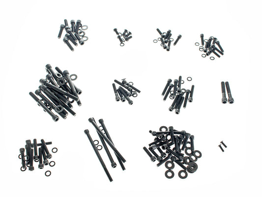 Polished Allen Head Show Bike Kit - Black Stainless Steel. Fits Milwaukee-Eight 2017up