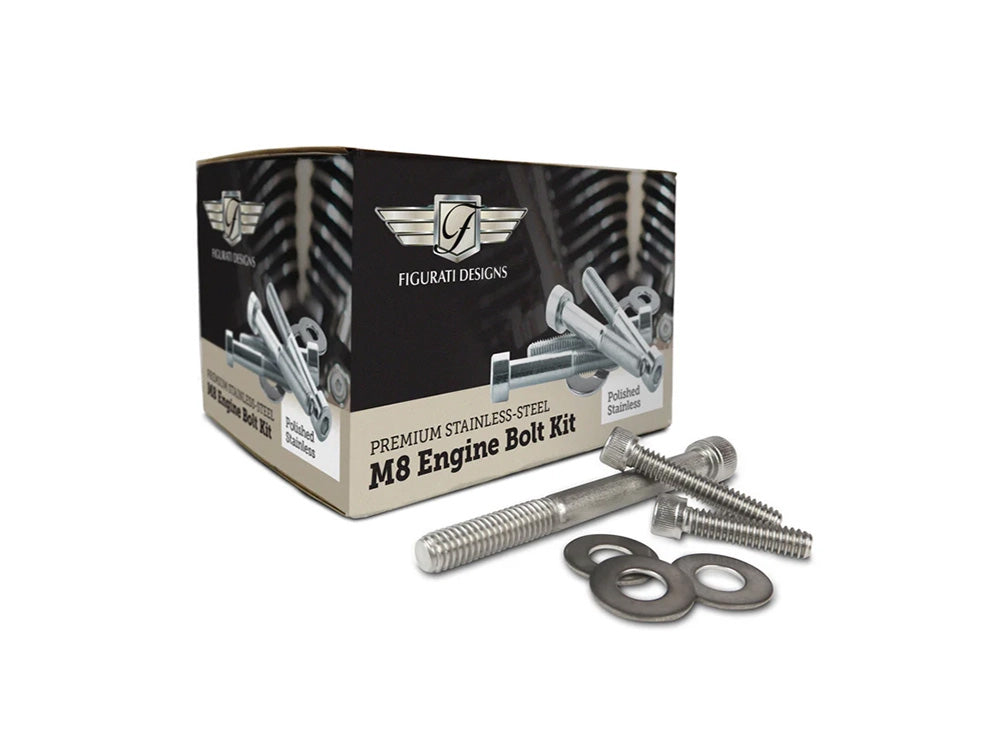 Polished Allen Head Show Bike Kit - Stainless Steel. Fits Milwaukee-Eight 2017up