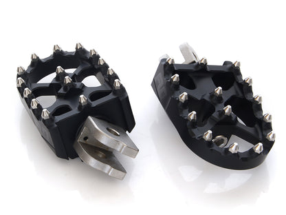 V2 MX Footpegs - Black. Fits Softail 2018up Front Rider
