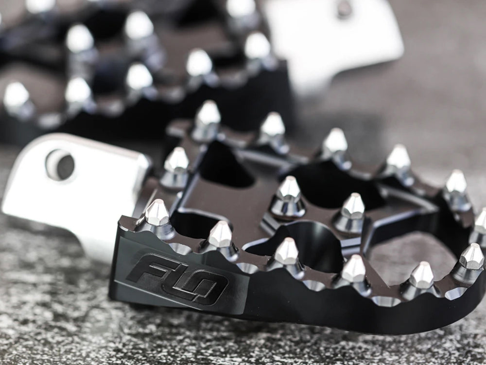 V2 MX Footpegs - Black. Fits Softail 2018up Front Rider