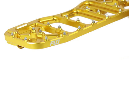 V5 Rider Floorboards - Gold. Fits Touring 1980up, FL Softail 1986-2017 & Dyna Switchback 2012-2016