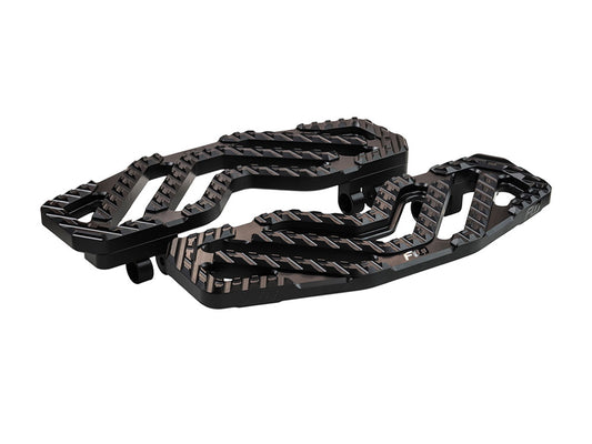 Savage Series Rider Floorboards - Black. Fits Touring 1980up, FL Softail 1986-2017 & Dyna Switchback 2012-2016