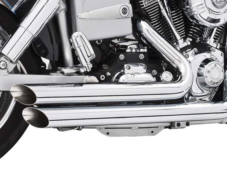 Amendment Exhaust - Chrome. Fits Dyna 1991-2005.