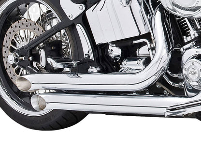 Declaration Turnouts Exhaust - Chrome. Fits Softail 1986-2017.