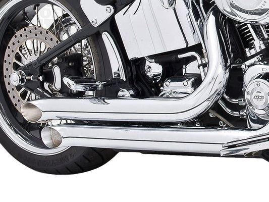Declaration Turnouts Exhaust - Chrome. Fits Softail 1986-2017.
