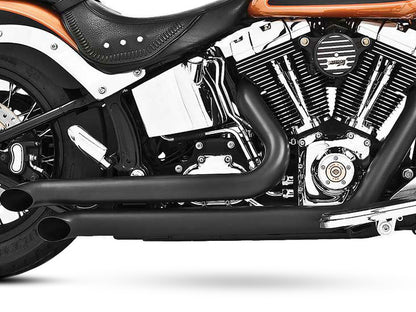 Declaration Turnouts Exhaust - Black. Fits Softail 1986-2017.