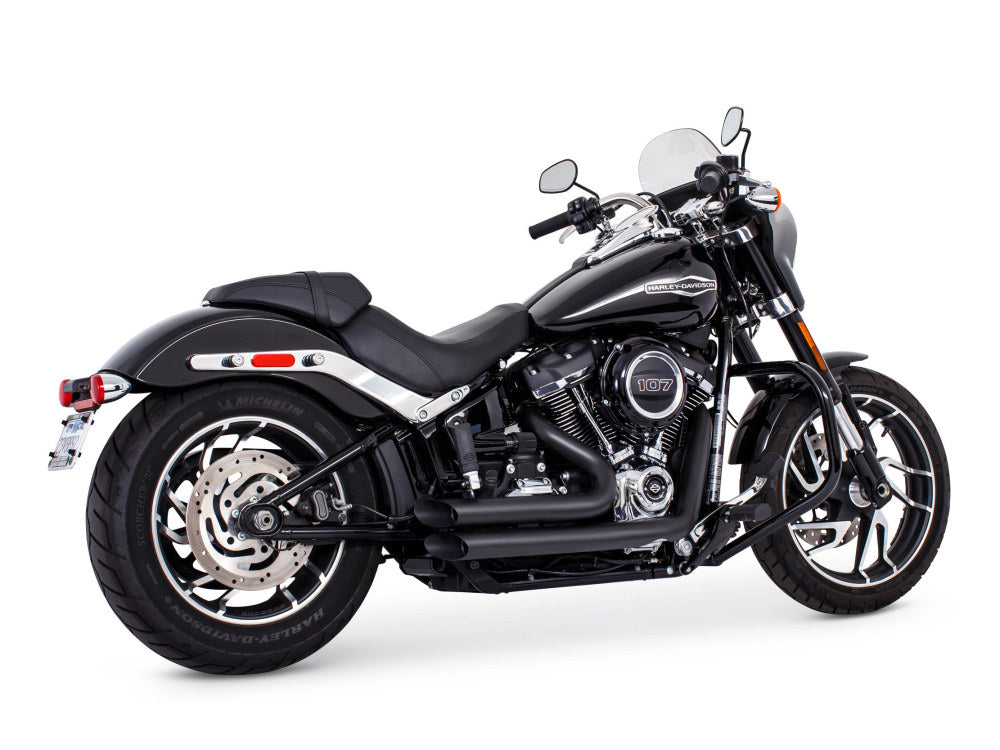 Amendment Exhaust - Black. Fits Softail 2018up.
