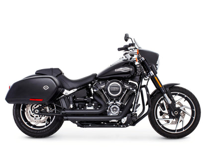 Amendment Exhaust - Black. Fits Softail 2018up.