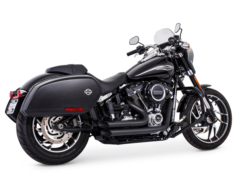 Amendment Exhaust - Black. Fits Softail 2018up.