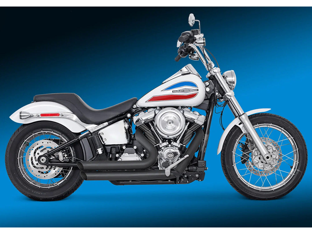 Amendment Exhaust - Black. Fits Softail 2018up with Non-240 Rear Tyre