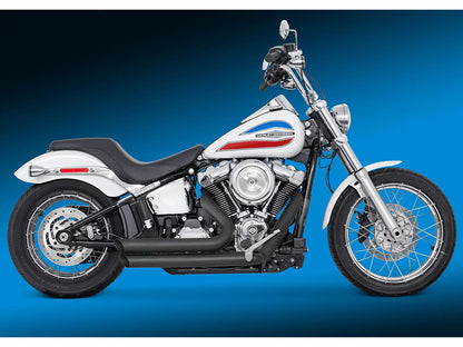 Amendment Exhaust - Black. Fits Softail 2018up with Non-240 Rear Tyre