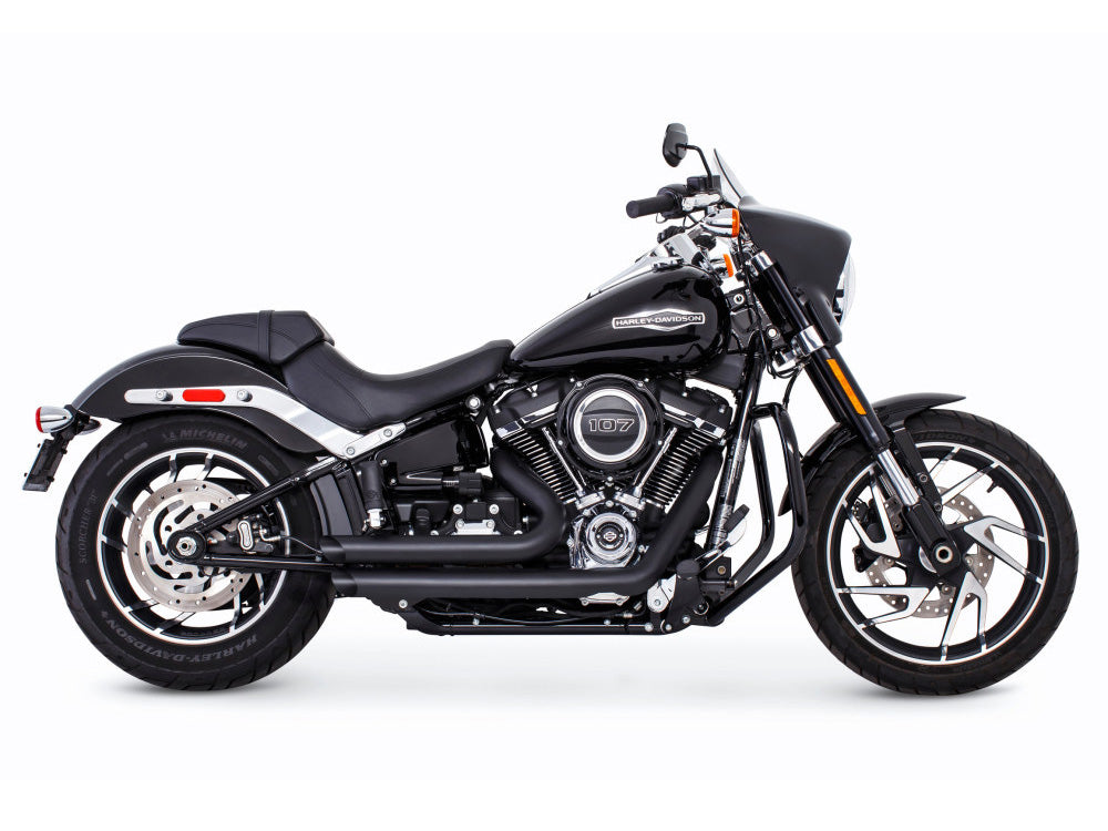 Amendment Exhaust - Black. Fits Softail 2018up with Non-240 Rear Tyre