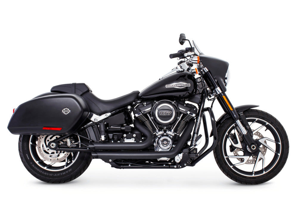 Amendment Exhaust - Black. Fits Softail 2018up with Non-240 Rear Tyre