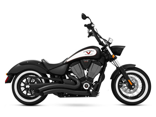 Sharp Curve Radius Exhaust - Black. Fits Victory Vegas, King Pin, Boardwalk, Highball & Judge 2008-2017
