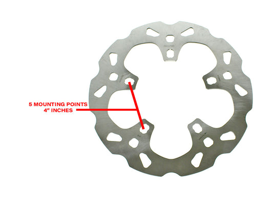 12.5in. Oversize Front Wave Disc Rotor - Stainless Steel. Fits Touring 2014-2023 with OEM Wheel & Kraus Caliper Brackets