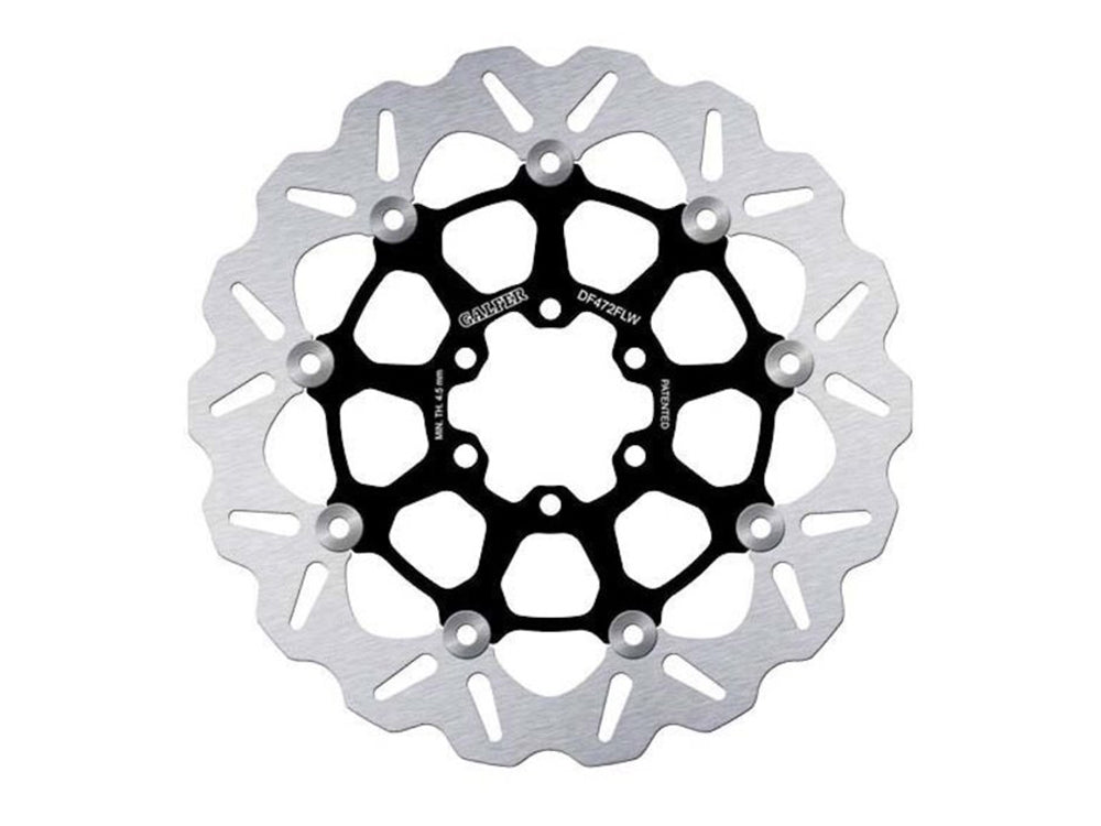11.8in. Front or Rear Wave Floating Disc Rotor with Black Carrier. Fits Victory & Indian 2014up
