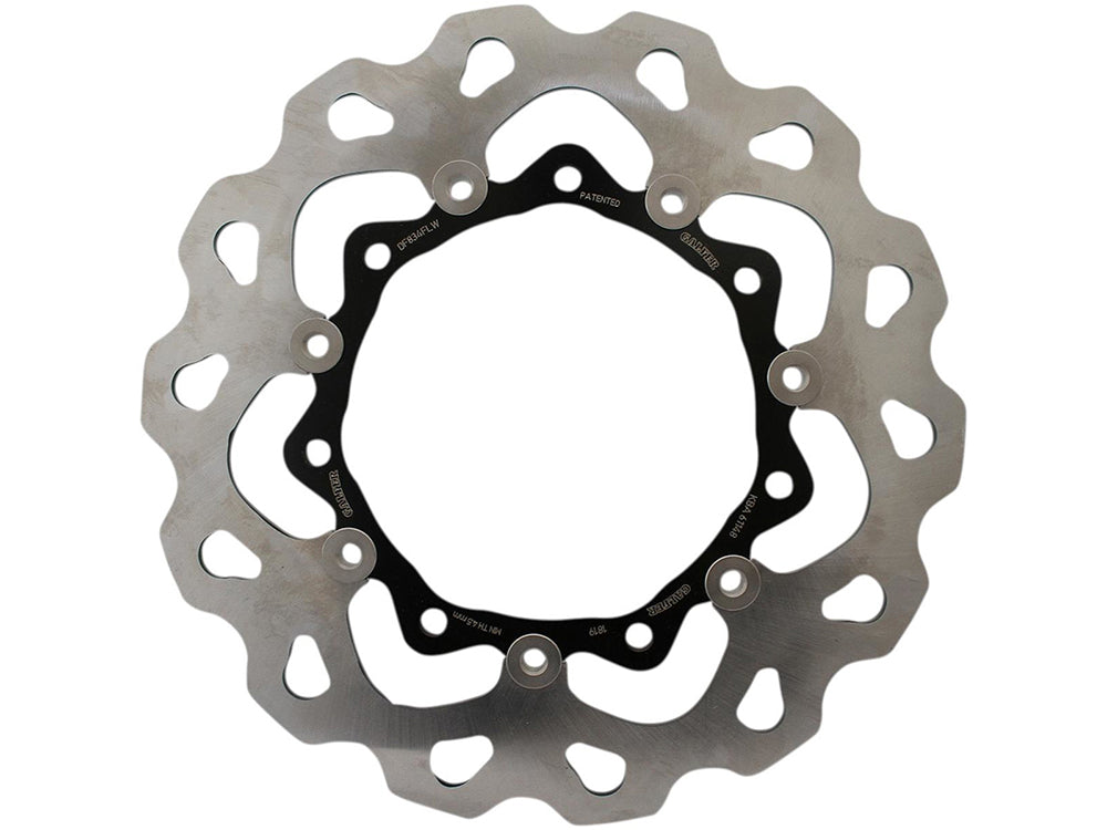 11.8in. Front Floating Wave Disc Rotor - Stainless Steel. Fits Touring 2014-2023 with HD Agitator Wheel.