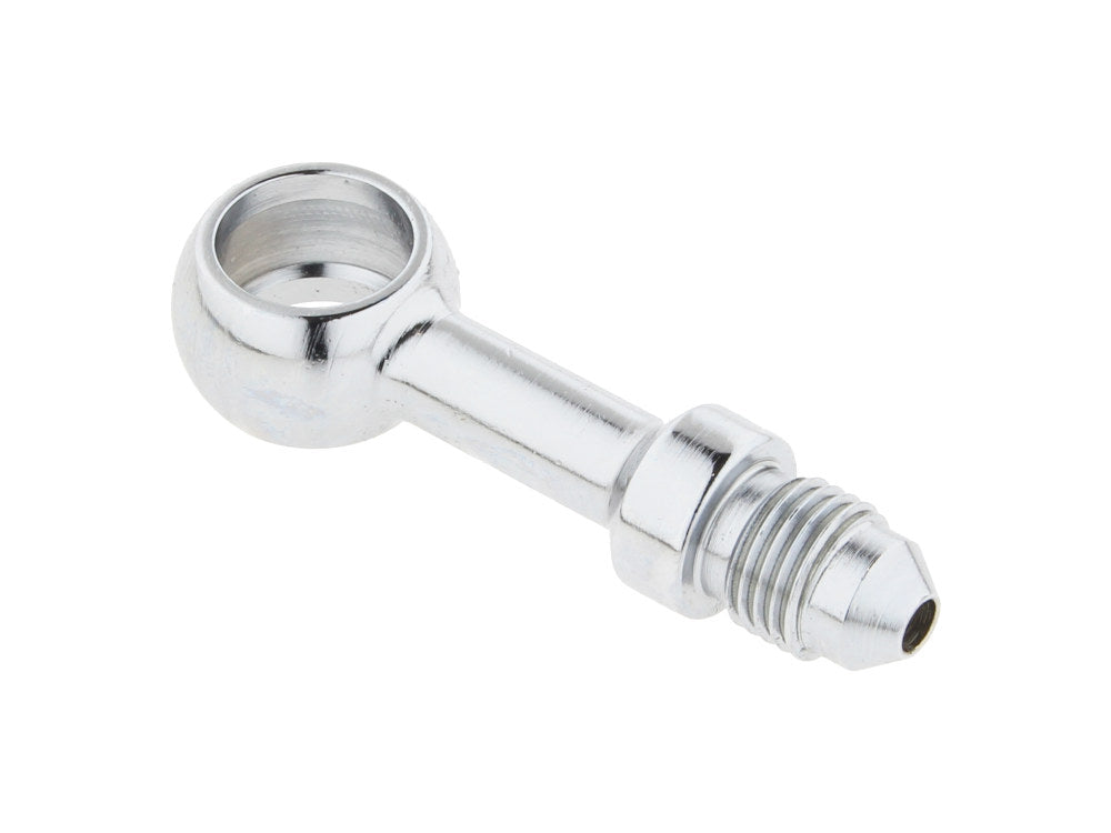 Chrome 7/16in. ID, 180 Degree Straight Banjo - Male #3 End.